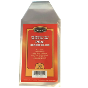 CARDBOARDGOLDPERFECTFITSLEEVESFORPSASLABS_50CT Cardboard Gold Perfect Fit Sleeves for PSA Slabs (50ct)