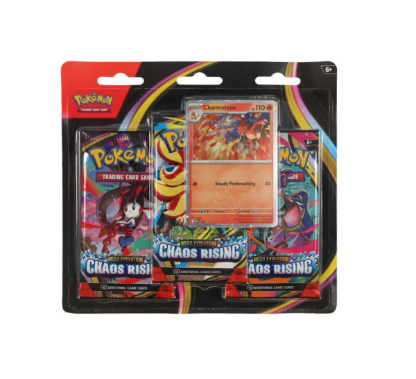 Pokemon Mega Evolution Chaos Rising Booster 3-Pack Blister